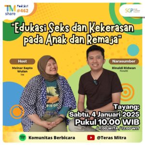 Read more about the article TM Share Podcast Volume 462 dalam tema “Edukasi Seks dan Kekerasan pada Anak dan Remaja”