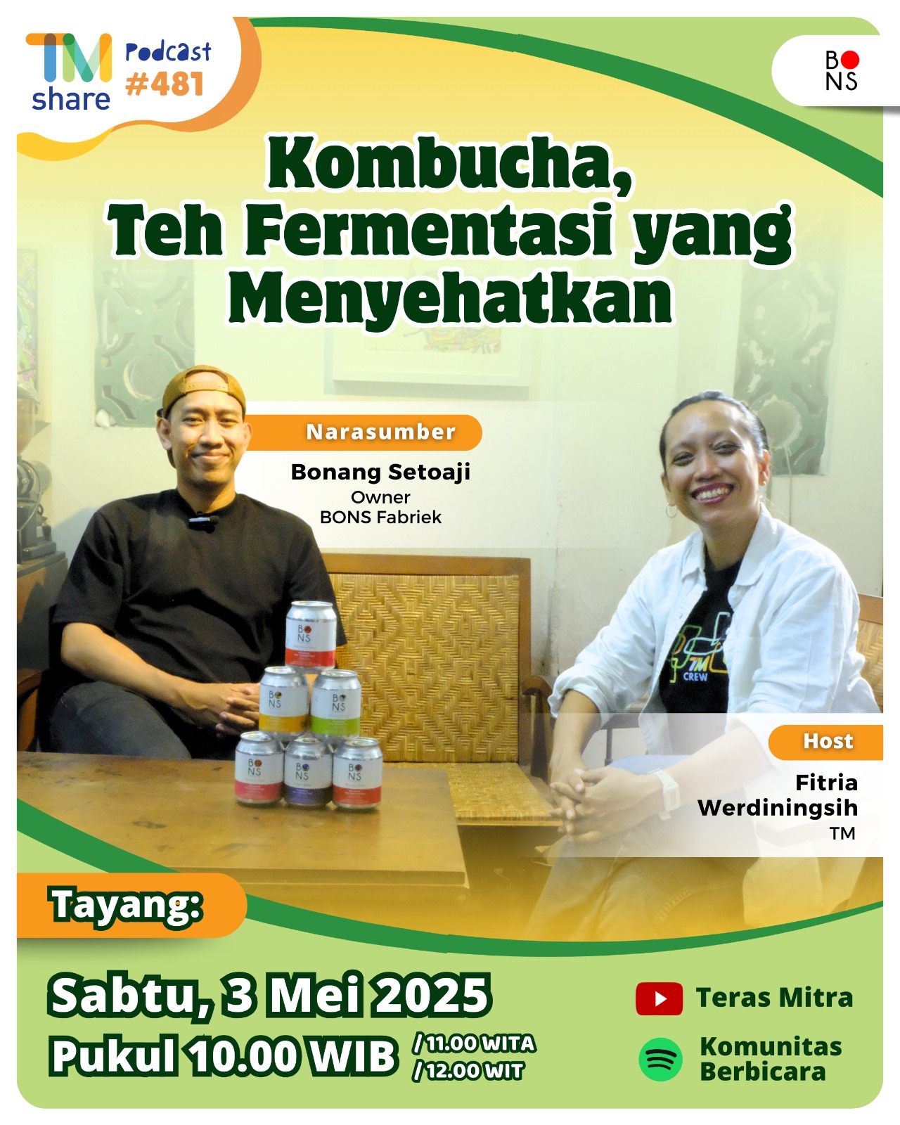 Read more about the article TM Share Volume 481 dalam tema “Kombucha, Teh Fermentasi yang Menyehatkan”